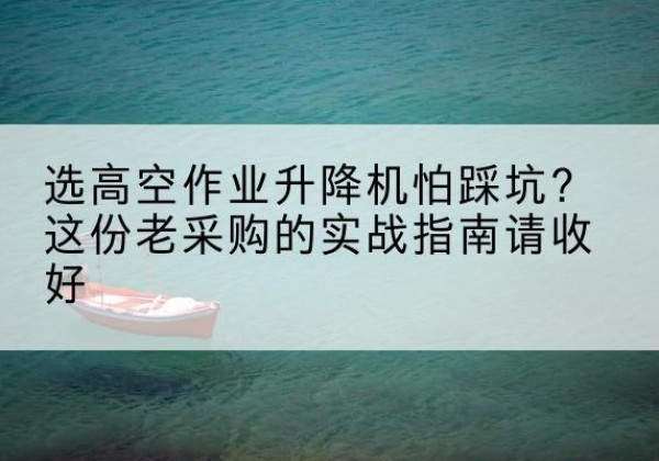 坡头高空作业升降机厂家推荐-选高空作业升降机怕踩坑？这份老采购的实战指南请收好